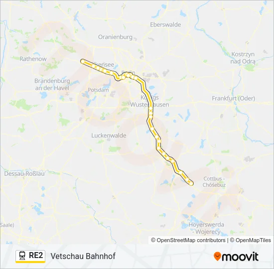 RE2 Train Line Map