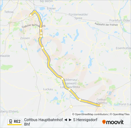 RE2 Train Line Map