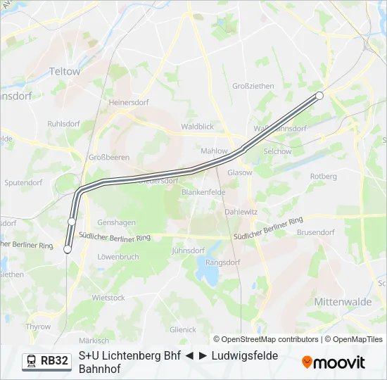 RB32 Train Line Map