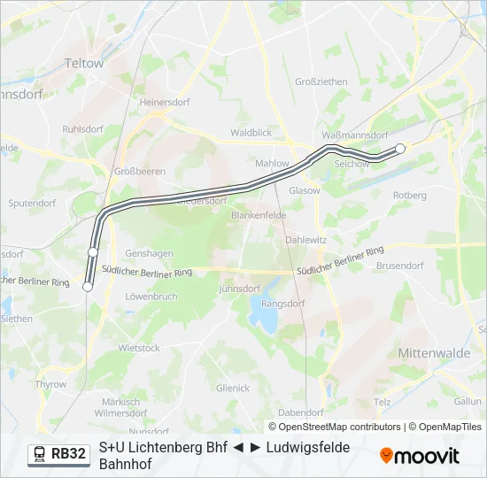 RB32 Train Line Map