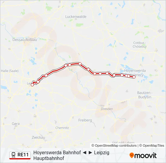 RE11 Train Line Map
