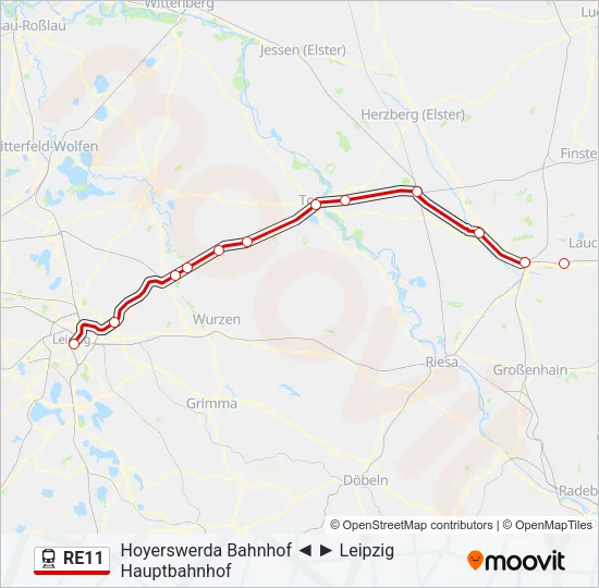 RE11 Train Line Map