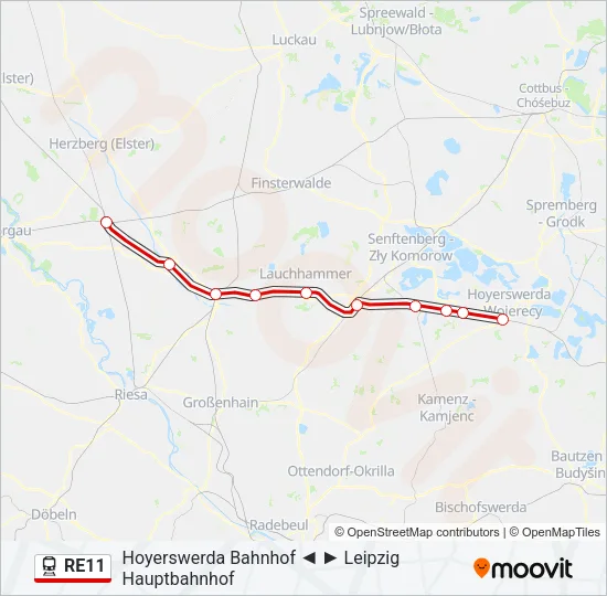 RE11 Train Line Map