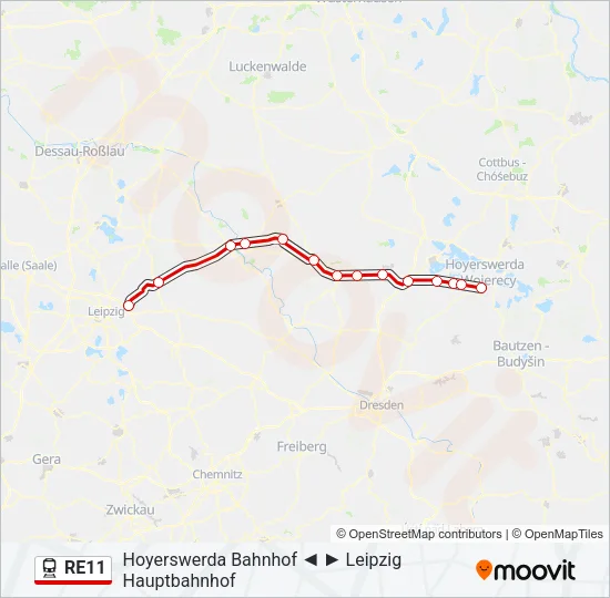 RE11 Train Line Map