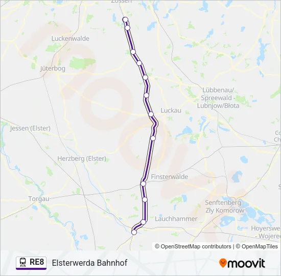 RE8 Train Line Map