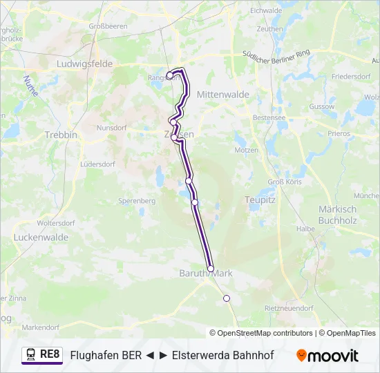 RE8 Train Line Map