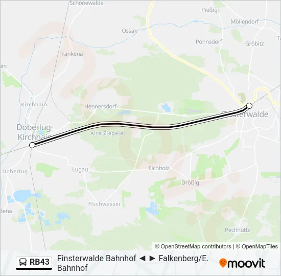 RB43 Bus Line Map