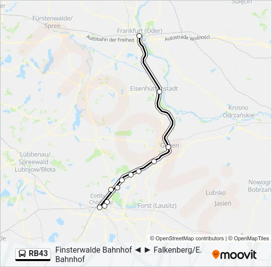 RB43 Bus Line Map