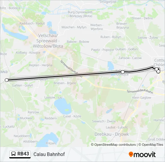 RB43 Bus Line Map