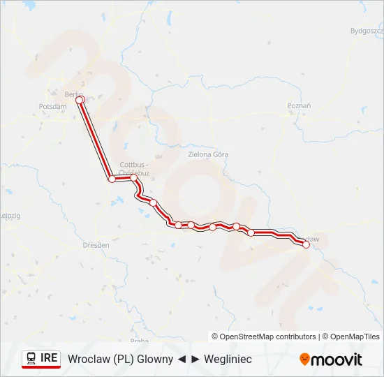 IRE Train Line Map