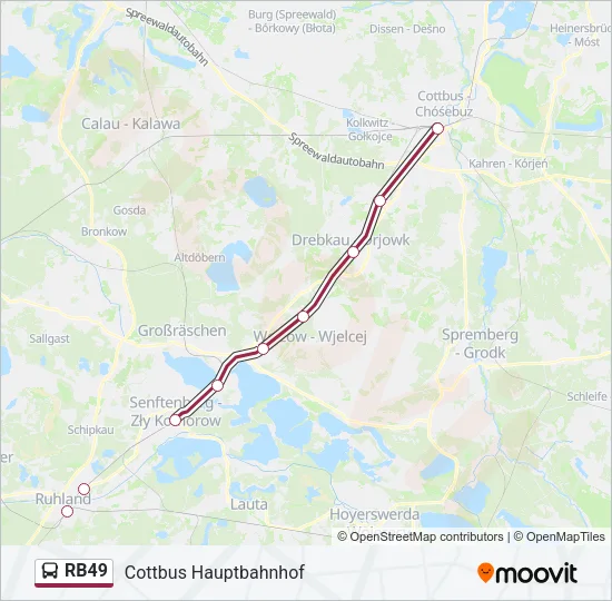 RB49 Bus Line Map