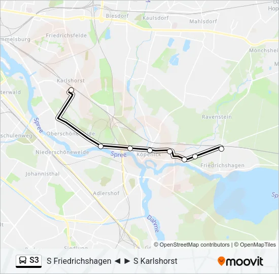 S3 Bus Line Map