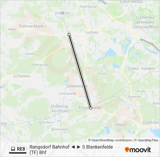 RE8 Bus Line Map