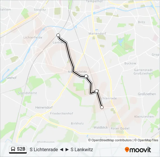 S2B Bus Line Map