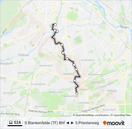 S2A Bus Line Map