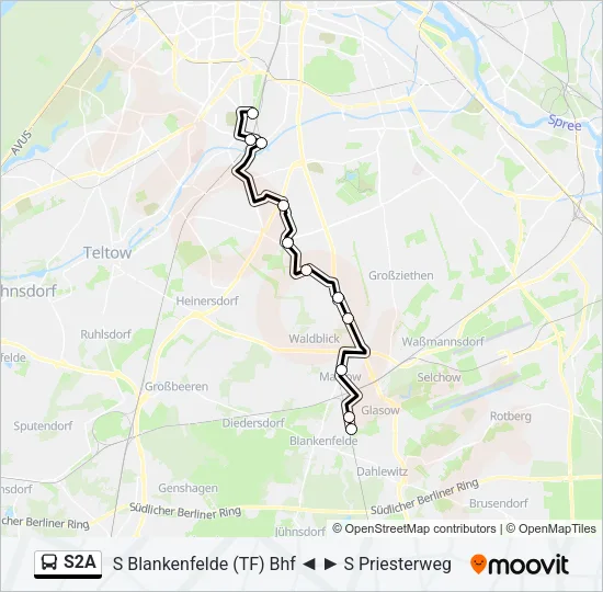 S2A Bus Line Map