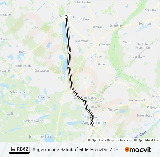 RB62 Bus Line Map