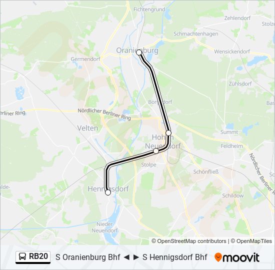 RB20 bus Line Map