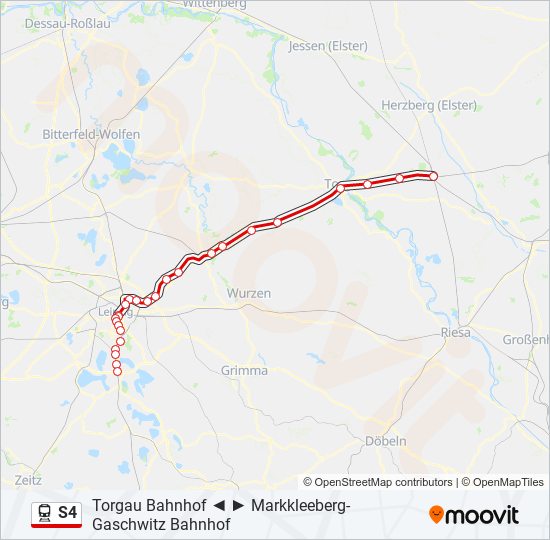 S4 train Line Map