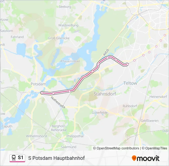 S1 Train Line Map