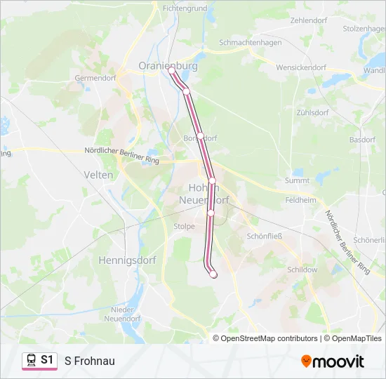 S1 Train Line Map