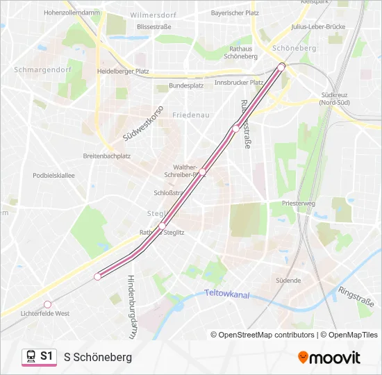 S1 Train Line Map
