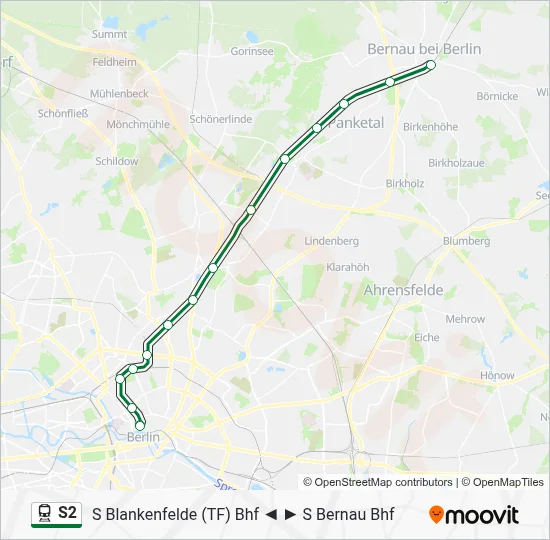 S2 Train Line Map