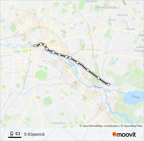 S3 train Line Map