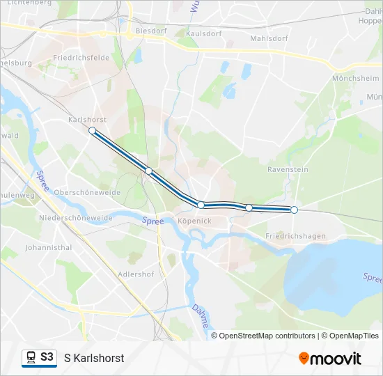 S3 Train Line Map