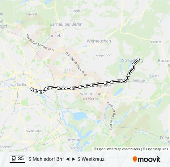 S5 Train Line Map