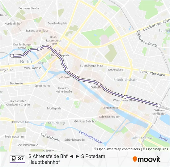 S7 Train Line Map