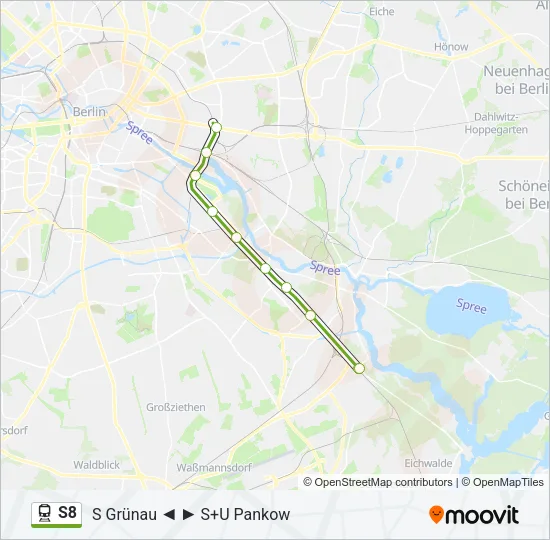 S8 Train Line Map