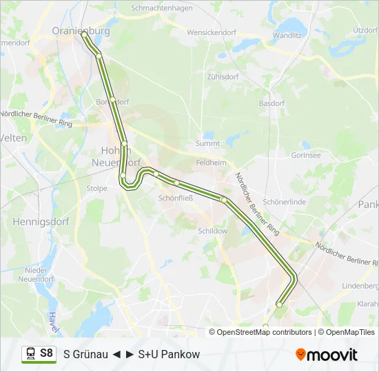 S8 Train Line Map