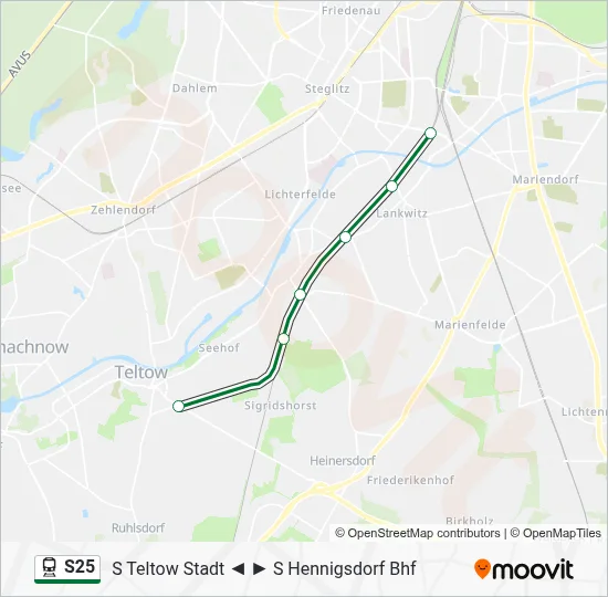 S25 Train Line Map