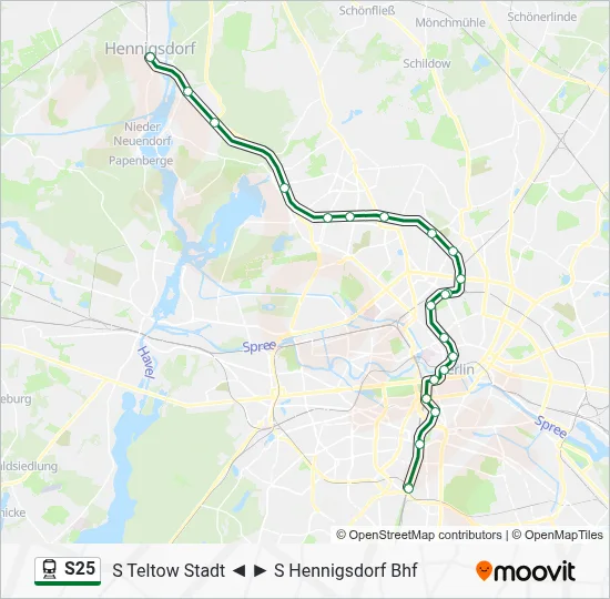 S25 Train Line Map