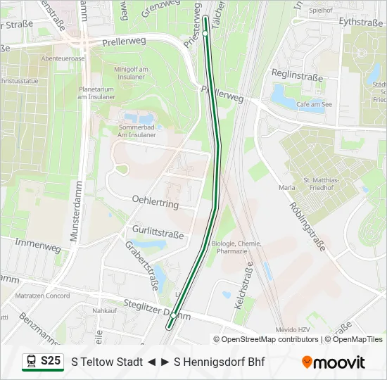 S25 Train Line Map