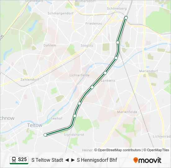 S25 Train Line Map