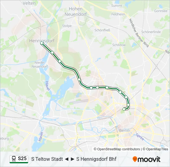 S25 Train Line Map