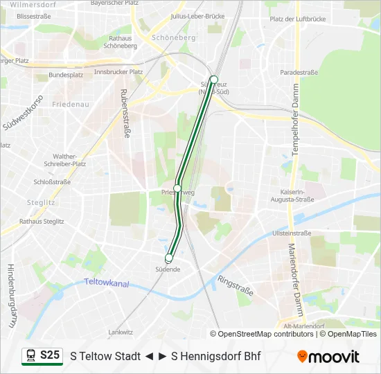 S25 Train Line Map