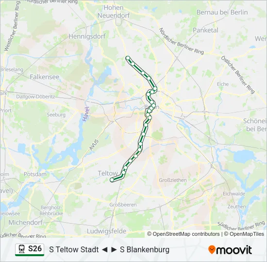 S26 Train Line Map