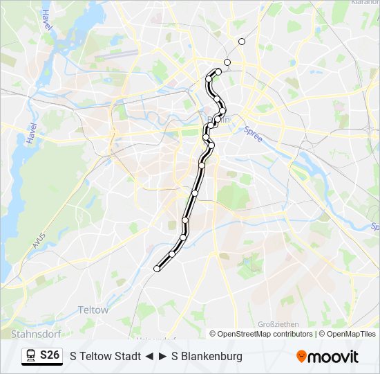 S26 train Line Map