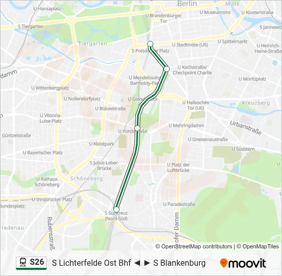 linie S26 Karte