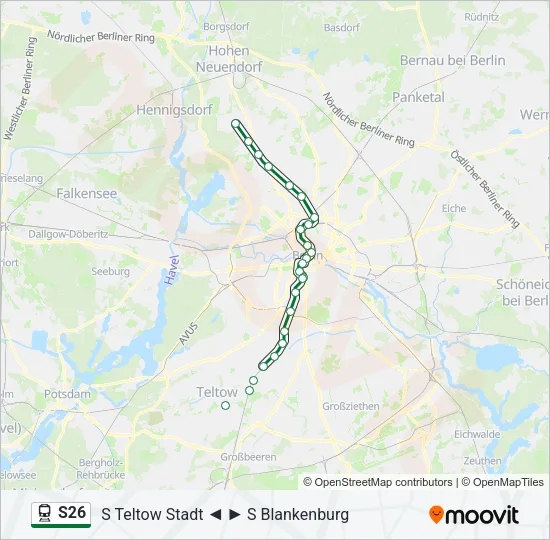 S26 Train Line Map