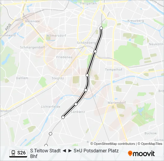 S26 Train Line Map