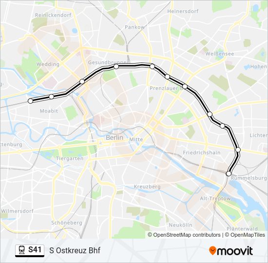 S41 train Line Map