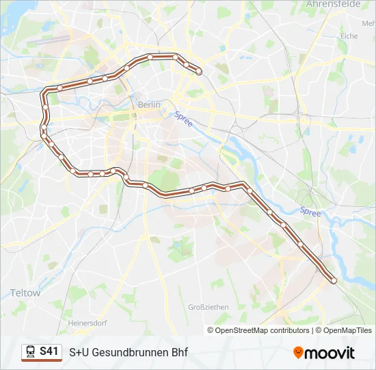 S41 Train Line Map