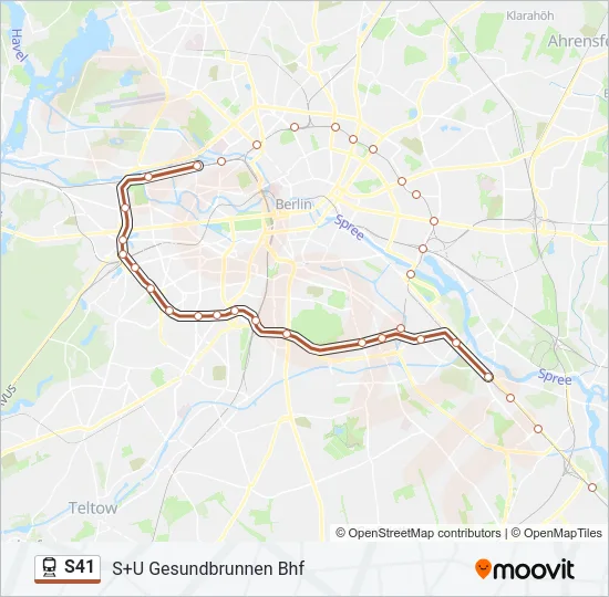 S41 Train Line Map