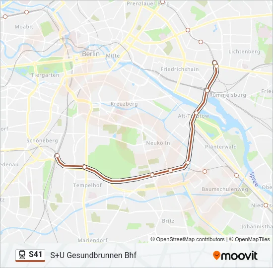 S41 Train Line Map