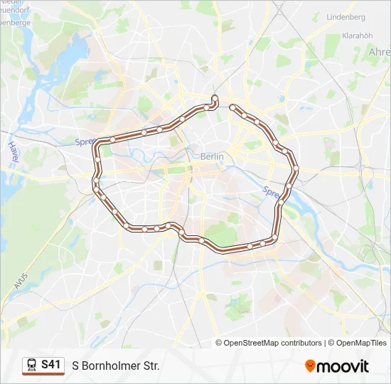 S41 Train Line Map