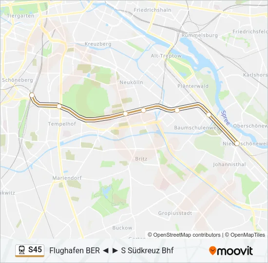 S45 Train Line Map